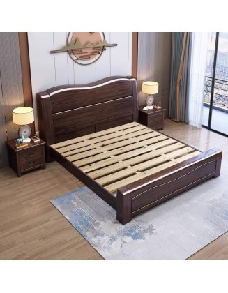 Solid wood bed for home use double adult master bedroom king size bed
