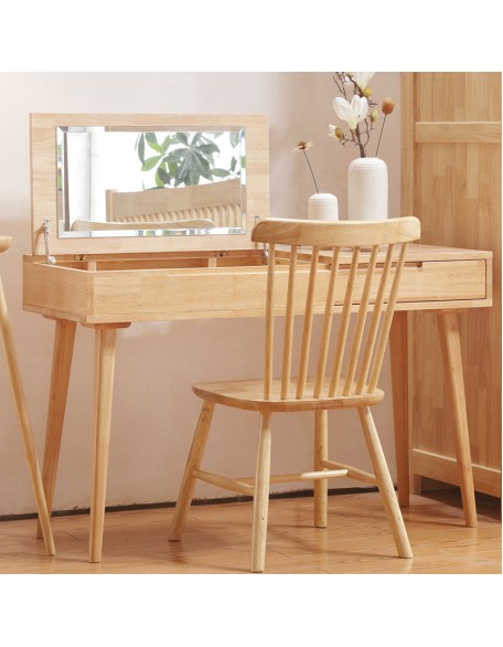 Simple household Scandinavian solid wood small household dresser makeup table