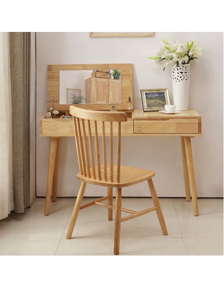 Simple household Scandinavian solid wood small household dresser makeup table