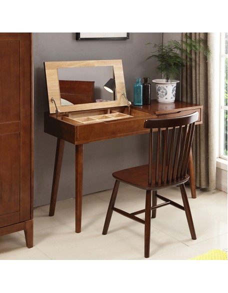 Simple household Scandinavian solid wood small household dresser makeup table