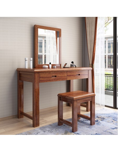 Solid Wood Dresser Bedroom Storage Cabinet One Piece Makeup Cabinet