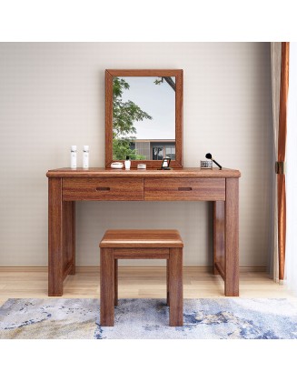 Solid Wood Dresser Bedroom Storage Cabinet One Piece Makeup Cabinet