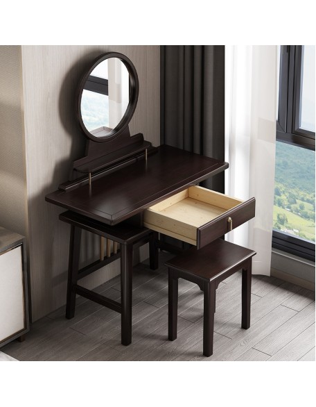 New Chinese style solid wood dressing table multifunctional bedroom makeup table storage cabinet