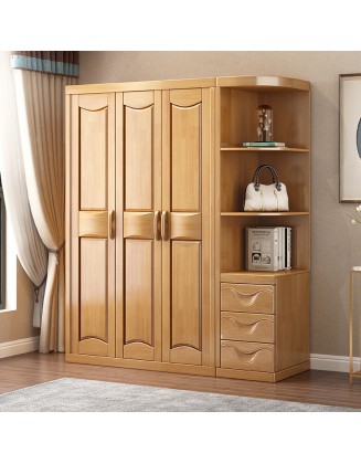 Bedroom solid wood large capacity storage organiser wardrobe