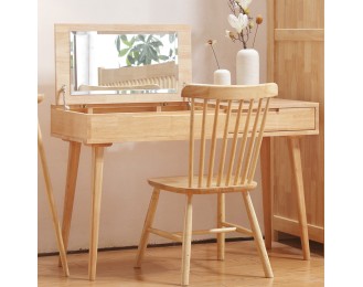 Simple household Scandinavian solid wood small household dresser makeup table