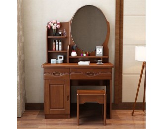 Solid wood dressing table modern simple multifunctional storage makeup table